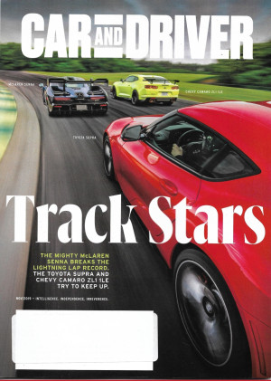 CAR & DRIVER 2019 NOV - MCLAREN SENNA, SUPRA, CAMARO ZL1 1LE, SPYDER, CARRERA
